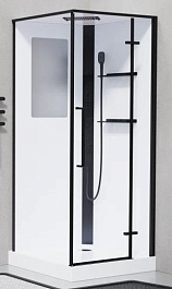 Esbano Душевая кабина ESM-QUADRO-90 (Right) 90x90 профиль чёрный – фотография-1