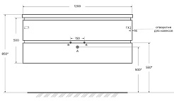 Cezares Тумба под раковину Plane 120 подвесная bianco lucido – фотография-4
