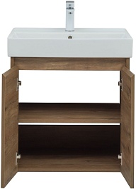 Aquanet Тумба с раковиной Nova Lite 60 2 дверцы подвесная дуб рустикальный – фотография-10