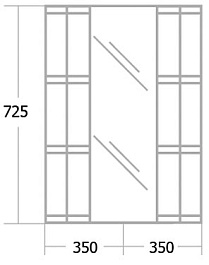 Onika Зеркальный шкаф Кредо 35 угловой – фотография-5