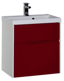 Aquanet Мебель для ванной "Латина 60" бордо 2 ящика (181079) – фотография-4