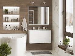 Brevita Тумба с раковиной Toy 80 белая – фотография-8