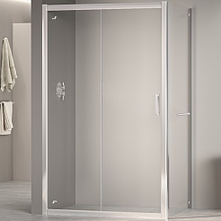 RGW Душевой уголок Passage PA-76-1 (PA-016 + Z-060-2) 130x80 профиль хром стекло прозрачное – фотография-1