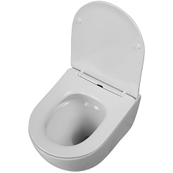 BelBagno Унитаз подвесной Amanda BB051CH-TOR-FC/BB051SC безободковый, смыв TORNADO – фотография-4