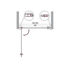 BelBagno Душевая дверь в нишу 90/195 ETNA-B-1-90-C-Cr-90 – фотография-9