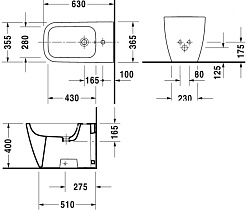 Duravit Биде напольное "Happy D.2 2259100000" – фотография-2
