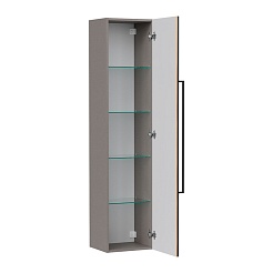 Equil Шкаф пенал Ferro 36 R подвесной лен антрацит/дуб мадера – фотография-2