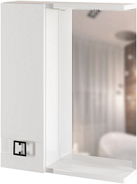 Mixline Зеркало-шкаф Квадро 55 L белый – фотография-2