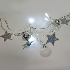 Feron Гирлянда декоративная Карнавал CL62 серебро – фотография-1