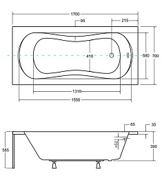 Besco Акриловая ванна Aria 170x70 – фотография-5