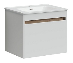 Sancos Тумба с раковиной Smart 60 белый глянец раковина Element 61 CN7001 – фотография-1