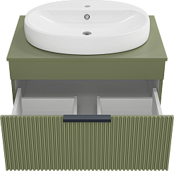 Brevita Мебель для ванной Enfida 70 подвесная зеленая – фотография-6