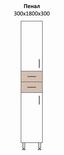 Какса-а Пенал для ванной Венге – фотография-4
