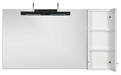 Aquanet Зеркало для ванной "Данте 110" (1 навесной шкафчик R) – фотография-4