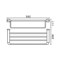 Art&Max Полотенцедержатель Techno AM-4122B – фотография-2