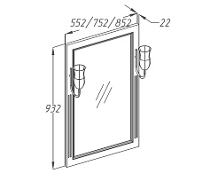 Opadiris Зеркало для ванной Глория 75 орех – фотография-3