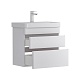 Equil Тумба под раковину Soldi 60 2 ящика подвесная белый софт – фотография-13