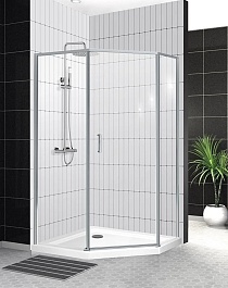 BelBagno Душевой уголок Uno 100/80 UNO-195-PH-1-100/80-C-Cr стекло прозрачное – фотография-2