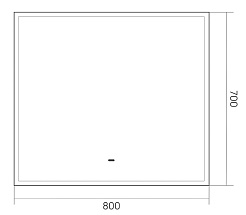 Equil Зеркало Mirage 80 серый муар – фотография-3