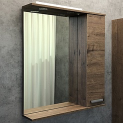 Comforty Зеркальный шкаф Марио 75 дуб темный – фотография-1