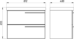 ASB-Mebel Мебель для ванной Тида 80 подвесная белая – фотография-12