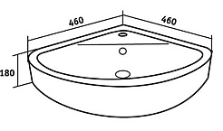 Runo Тумба с раковиной Бис R угловая – фотография-3