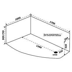 Bas Акриловая ванна Камея 170 L – фотография-4