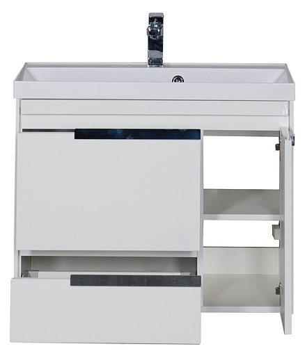 Aquanet Тумба с раковиной "Тиволи 80" белая – картинка-5