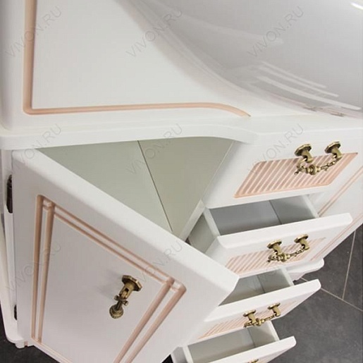 Aquanet Тумба с раковиной "Луис 100" белая (172697) – картинка-3