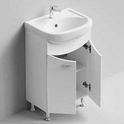 Водолей Мебель для ванной Эльба 50 R белая – фотография-4