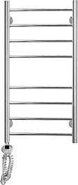 Domoterm Полотенцесушитель электрический Медея П8 400x800 EL хром – фотография-1