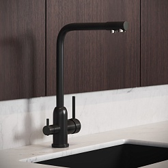 Aringa Смеситель для кухни Гранде AR02016BL черный – фотография-3