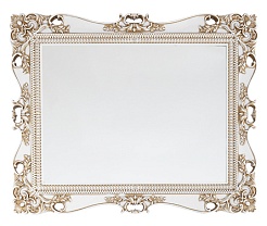 Водолей Мебель для ванной "Кармен 105" белая/золото, зеркало в раме – фотография-2