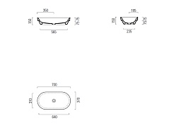 GSI Накладная раковина Sand 908911 70 см – фотография-3
