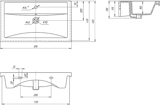 СанТа Мебель для ванной Марс 80 подвесная белая – картинка-13