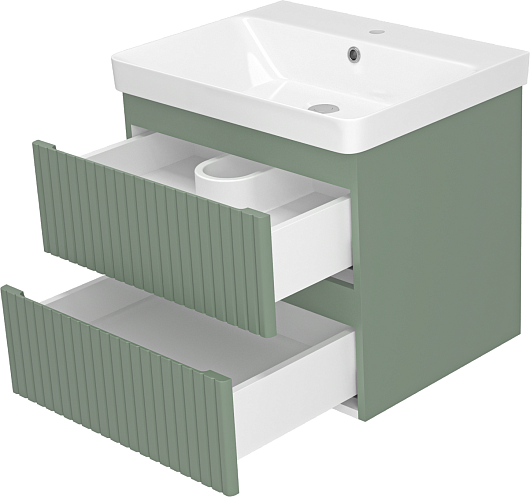 Brevita Тумба под раковину Victory 60 подвесная зеленая – фотография-4