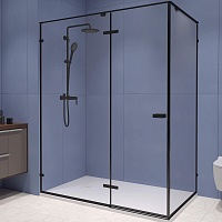 RGW Душевой уголок Stilvoll SV-040B 120x80 профиль черный стекло прозрачное