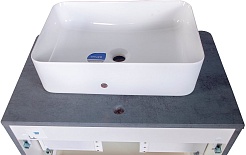 Style Line Тумба с раковиной подвесная Атлантика 60, бетон темный – фотография-9