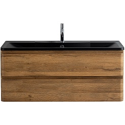 BelBagno Мебель для ванной Albano 120 подвесная Rovere Rustico с раковиной BB1200/455-LV-ART-ALR-NERO – фотография-4