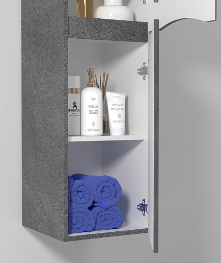 Водолей Пенал подвесной Адель 35 R серый камень – фотография-4