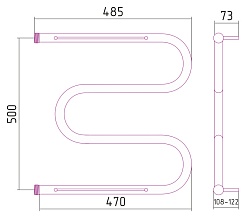 Стилье Полотенцесушитель М-образный 2П 50х50  – фотография-3