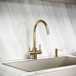 Sancos Смеситель для кухни Taper полированное золото SC4012ZG PVD покрытие – фотография-2