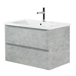 BelBagno Тумба с раковиной Albano-Cer 80 подвесная Cemento Verona Grigio – фотография-1