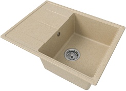 Teymi Мойка кухонная Hanna Smart 62 кварцевая бежевая матовая – фотография-2