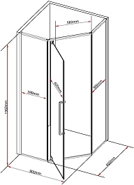 Black&White Душевой уголок Stellar Wind S815 CC 90x90 – фотография-4