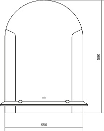 Mixline Зеркало Комфорт Муза 39 с полкой – фотография-6