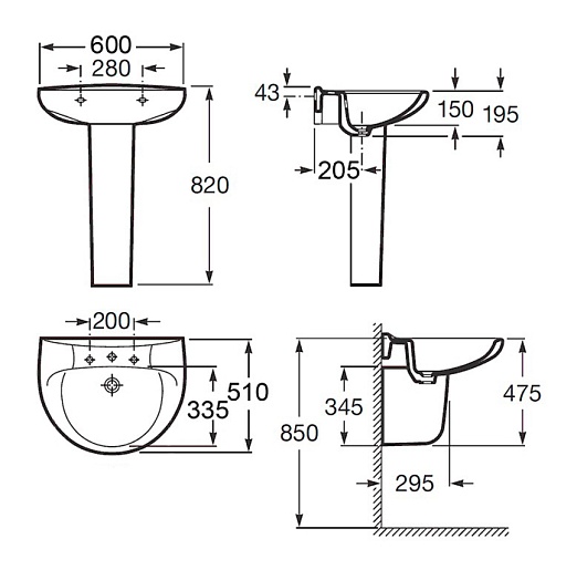 Roca Раковина "Victoria" 327392000 – фотография-8