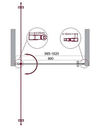 BelBagno Душевая дверь в нишу 100/195 ETNA-B-1-100-C-Cr – фотография-6