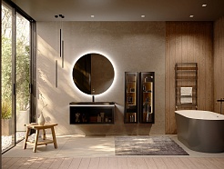 Jorno Шкаф пенал Notte 33/120 Dark Grey антрацит Not.04.120/P/A/JR – фотография-3