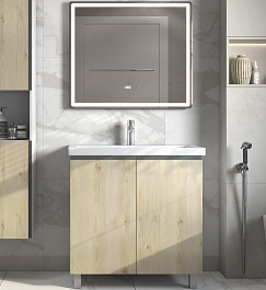 Vigo Мебель для ванной Yuma 800-2-0 белый/дуб давос – фотография-1